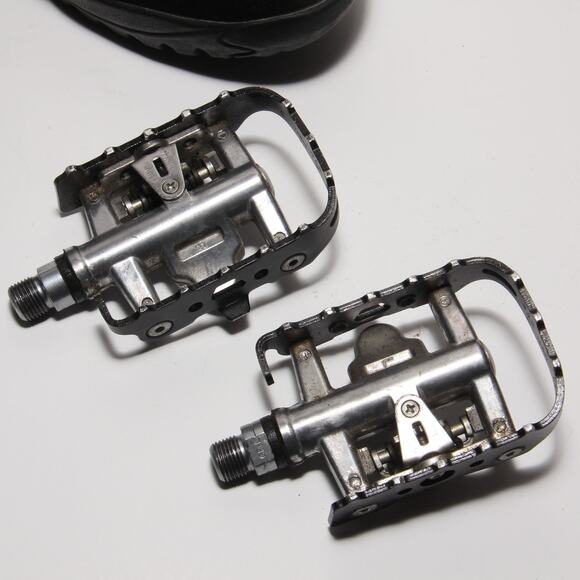 Shimano SPD SH-M21 Biking Shoes Pedals Clips Size 46 Suede - Picture 4 of 11